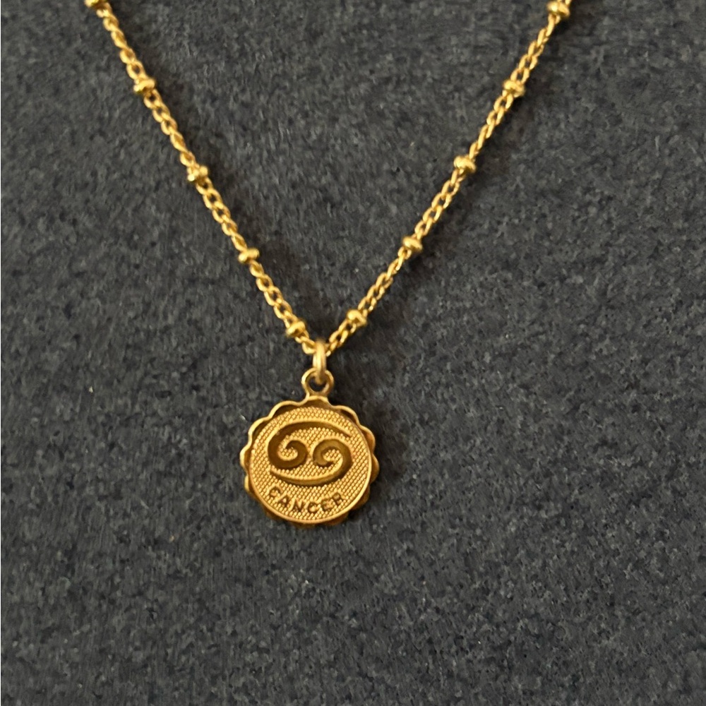14k Gold Filled Zodiac Pendant Necklace for June/July Birthdays